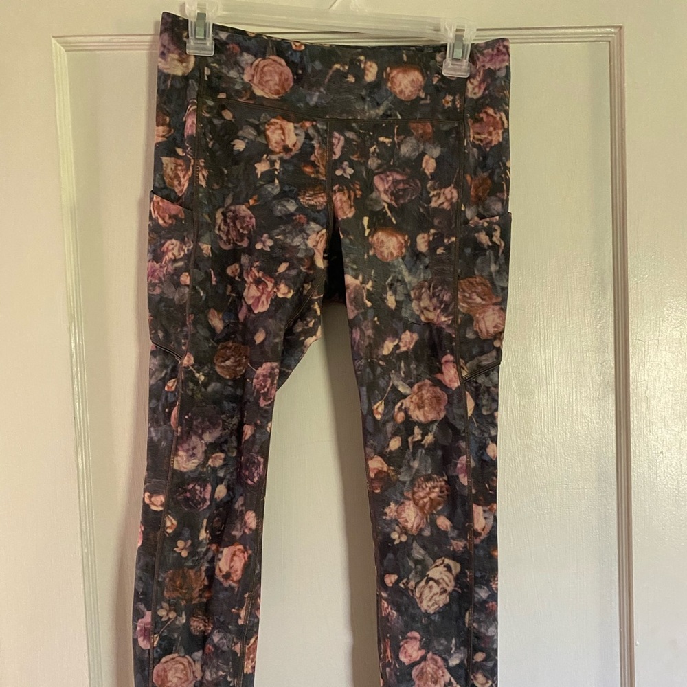 Lululemon leggings warm floral pattern